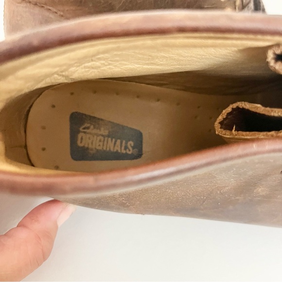 Clarks Originals Boy’s Leather Wallabees Classic Leather Chukka Boots 2.5 Read - Picture 5 of 9